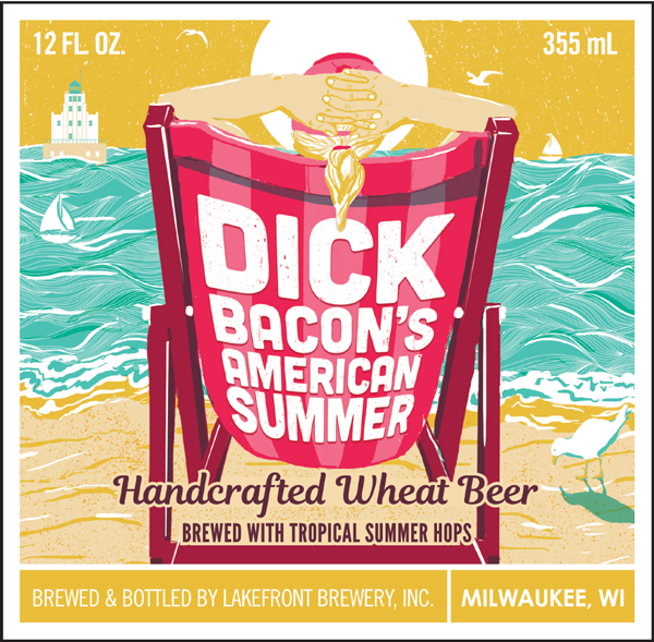 Dick Bacon's American Summer wheat beer label concept.